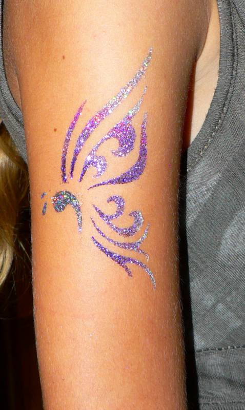 Glitter Tattoo - šablónka Motýľ Lanvin
