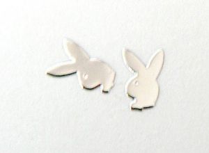 Kovové príklepky do nechtov Playboy silver | 100ks balenie, 20ks balenie