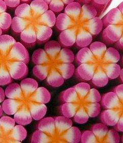 FIMO tyčinka - Kvetinka oranžovo ružová