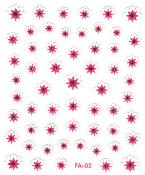 Flower Stickers - Klinček biely