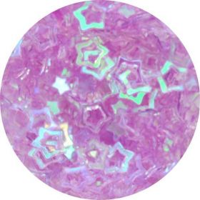 Konfety hviezdičky duté - 2. fialové aqua hologram