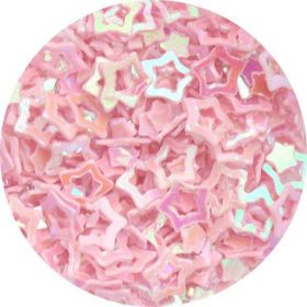 Konfety hviezdičky duté - 4. ružové hologram