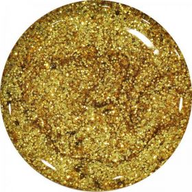 Farebný Glamour Glitz UV gél - Gold