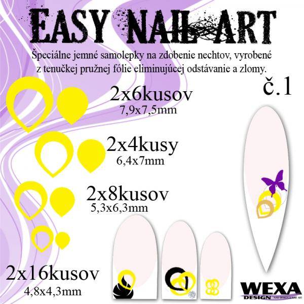 Easy Nail Art č. 1 - žltá