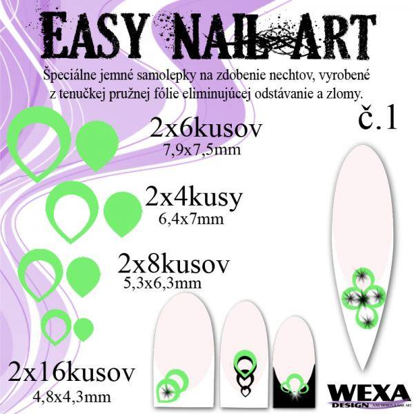 Easy Nail Art č. 1 - bledozelená