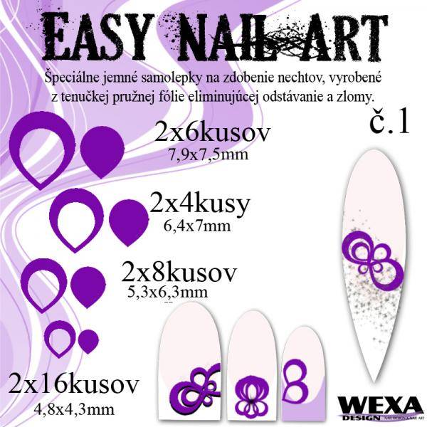 Easy Nail Art č. 1 - fialová