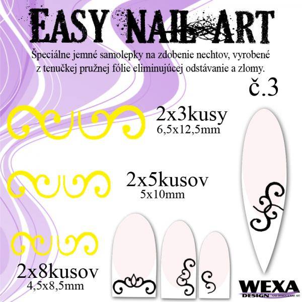 Easy Nail Art č. 3 - žltá