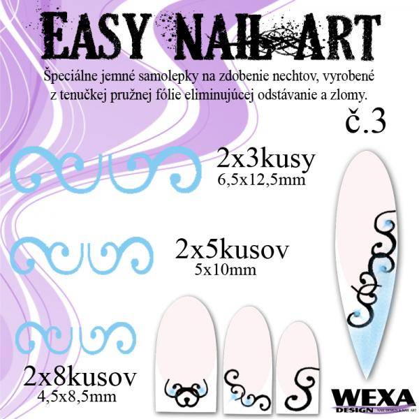 Easy Nail Art č. 3 - bledomodrá