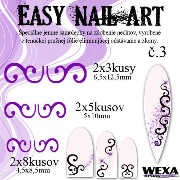 Easy Nail Art č. 3 - fialová