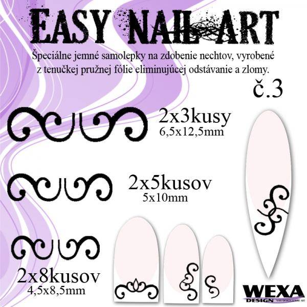 Easy Nail Art č. 3 - čierna