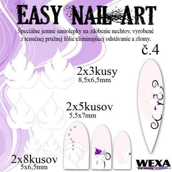 Easy Nail Art č. 4 - biela