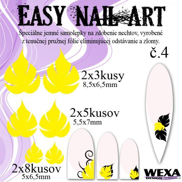 Easy Nail Art č. 4 - žltá
