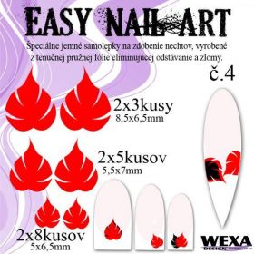 Easy Nail Art č. 4 - červená