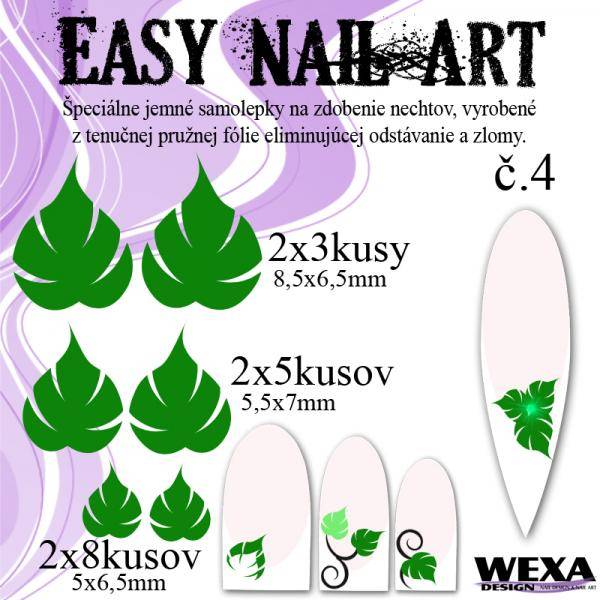Easy Nail Art č. 4 - tmavozelená