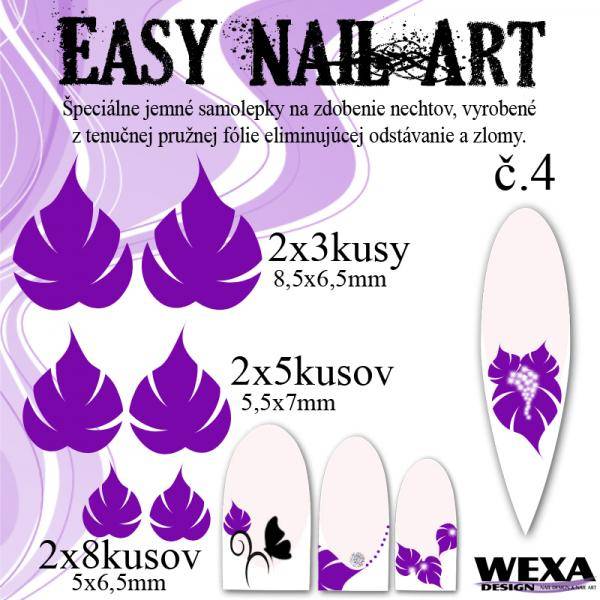 Easy Nail Art č. 4 - fialová
