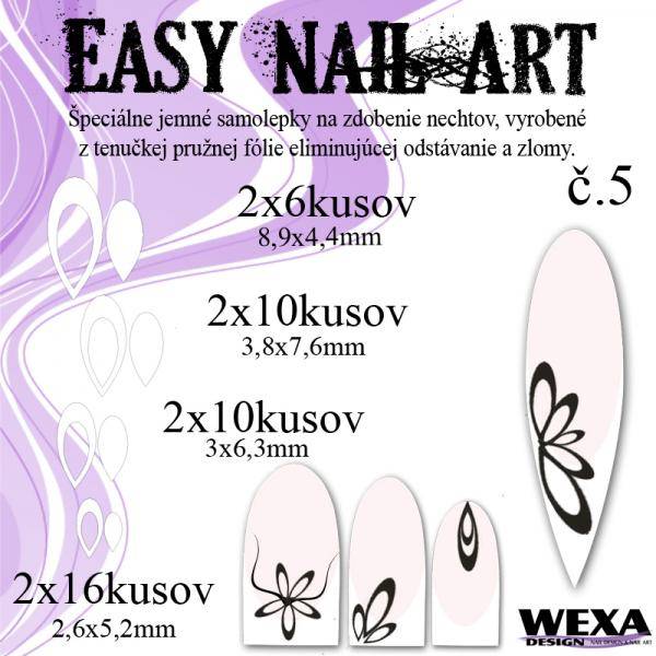 Easy Nail Art č. 5 - biela