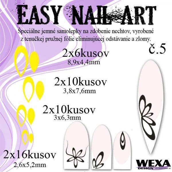 Easy Nail Art č. 5 - žltá