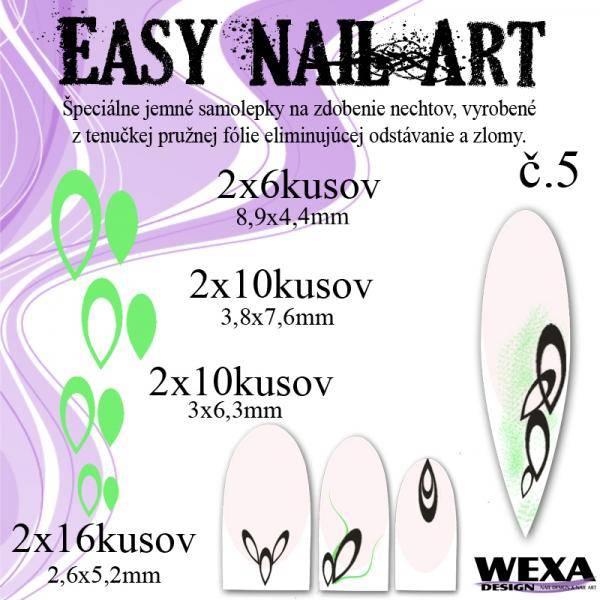 Easy Nail Art č. 5 - bledozelená