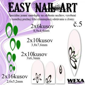 Easy Nail Art č. 5 - tmavozelená