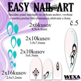 Easy Nail Art č. 5 - bledotyrkysová