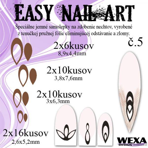 Easy Nail Art č. 5 - hnedá