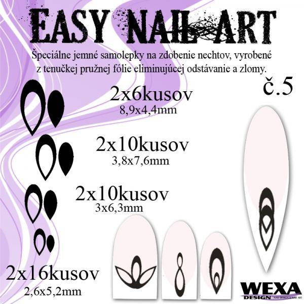Easy Nail Art č. 5 - čierna