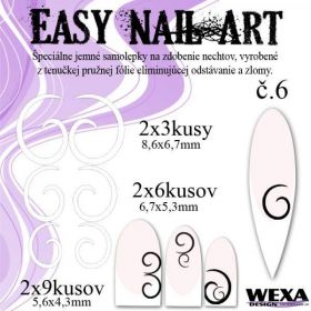 Easy Nail Art č. 6 - biela