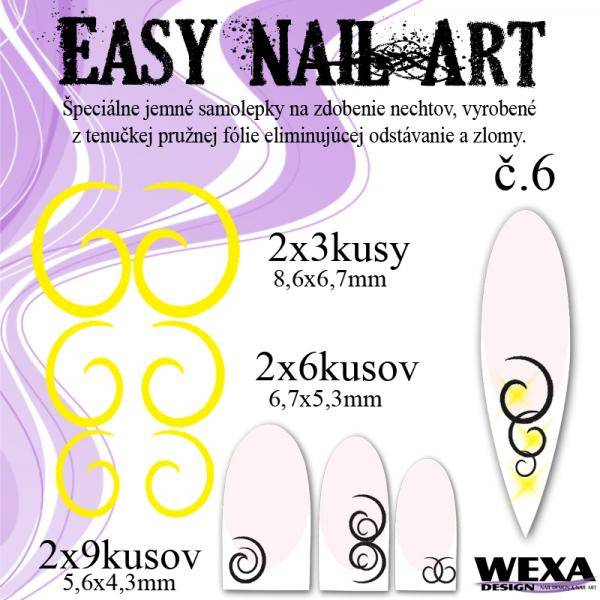 Easy Nail Art č. 6 - žltá