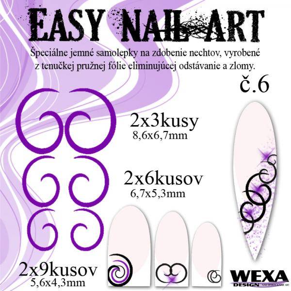 Easy Nail Art č. 6 - fialová