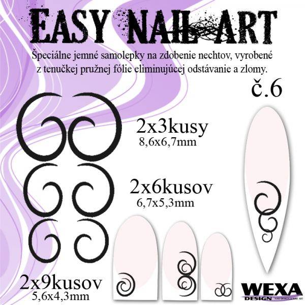 Easy Nail Art č. 6 - čierna