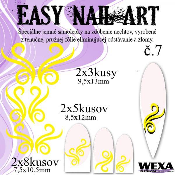 Easy Nail Art č. 7 - žltá