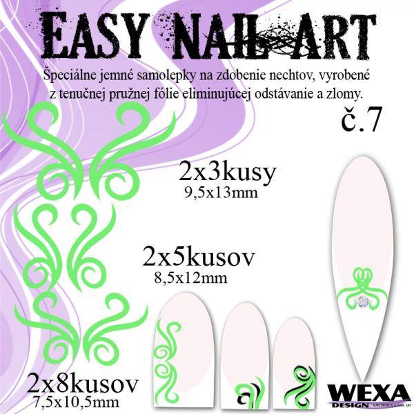 Easy Nail Art č. 7 - bledozelená