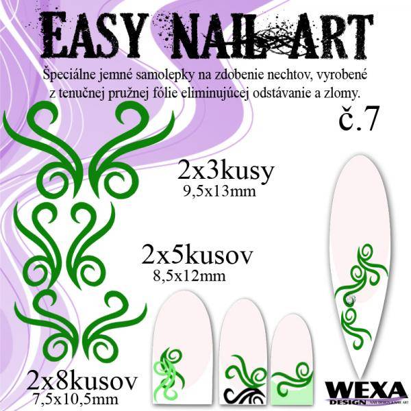 Easy Nail Art č. 7 - tmavozelená
