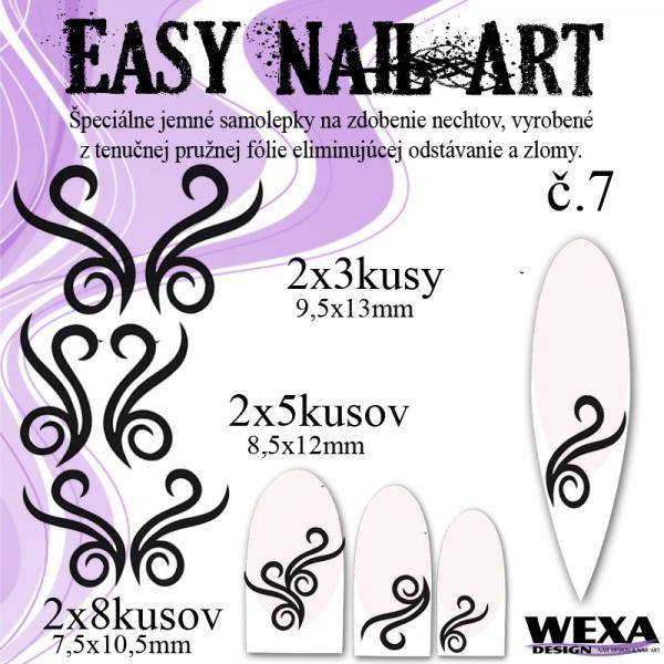 Easy Nail Art č. 7 - čierna
