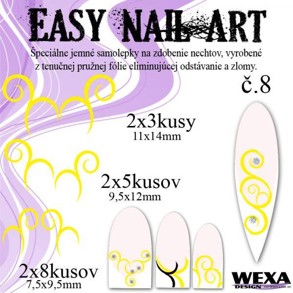 Easy Nail Art č. 8 - žltá