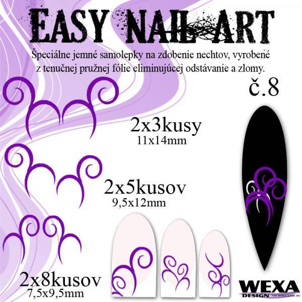 Easy Nail Art č. 8 - fialová