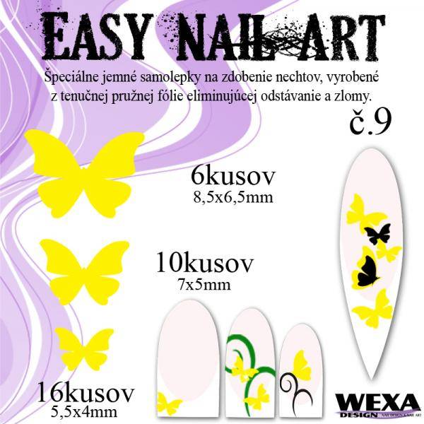 Easy Nail Art č. 9 - žltá