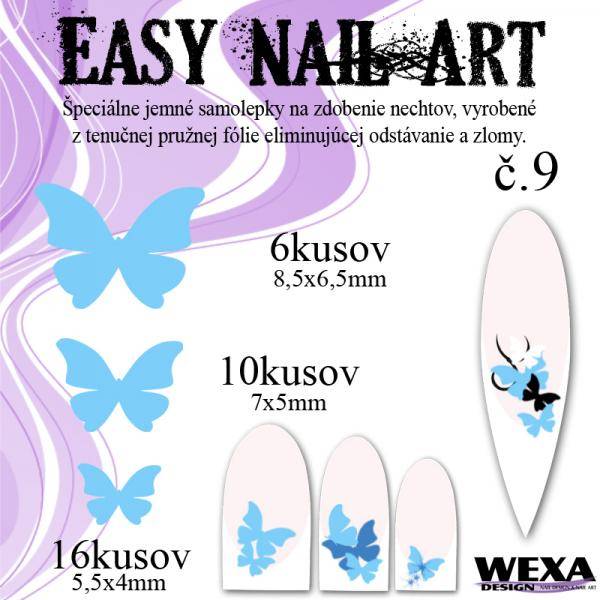 Easy Nail Art č. 9 - bledomodrá