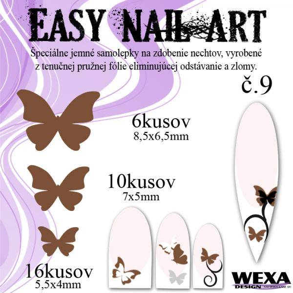 Easy Nail Art č. 9 - hnedá