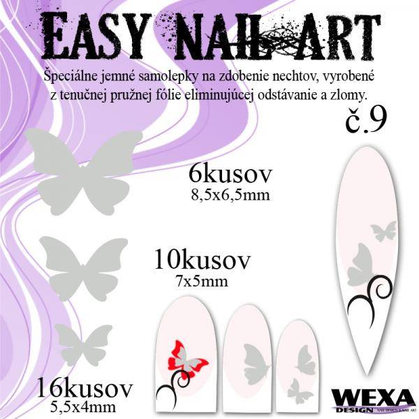 Easy Nail Art č. 9 - strieborná