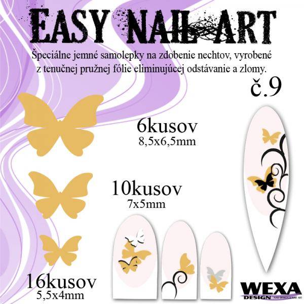 Easy Nail Art č. 9 - zlatá