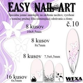 Easy Nail Art č. 10 - biela