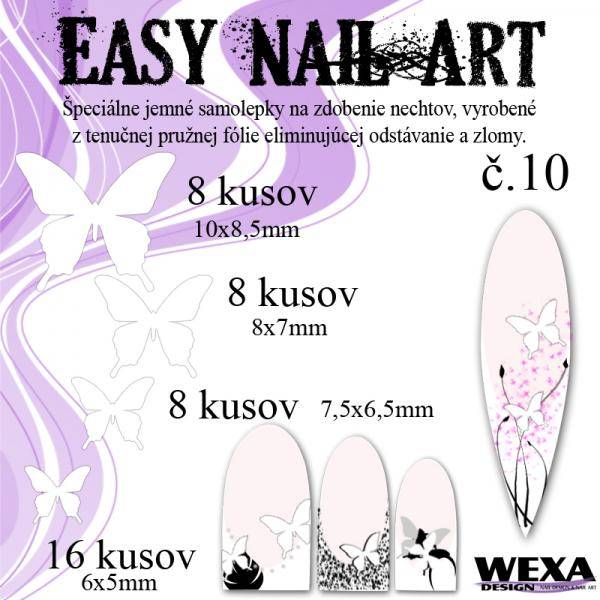 Easy Nail Art č. 10 - biela