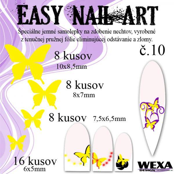 Easy Nail Art č. 10 - žltá