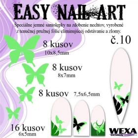 Easy Nail Art č. 10 - bledozelená