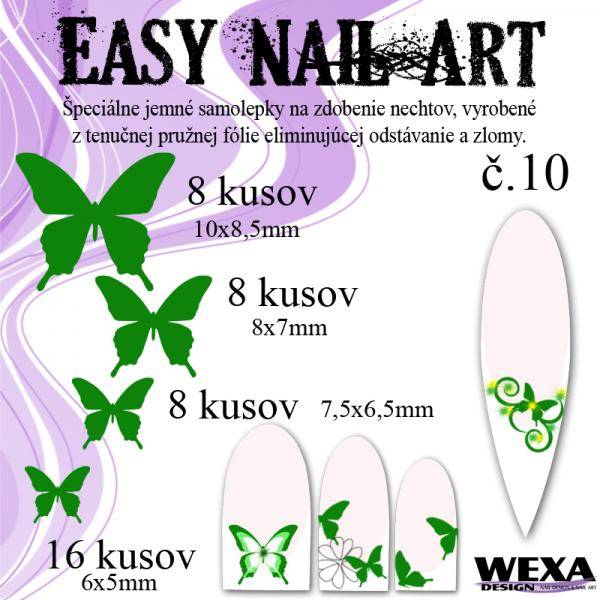 Easy Nail Art č. 10 - tmavozelená