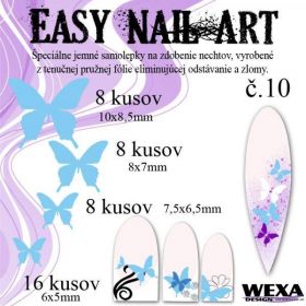 Easy Nail Art č. 10 - bledomodrá