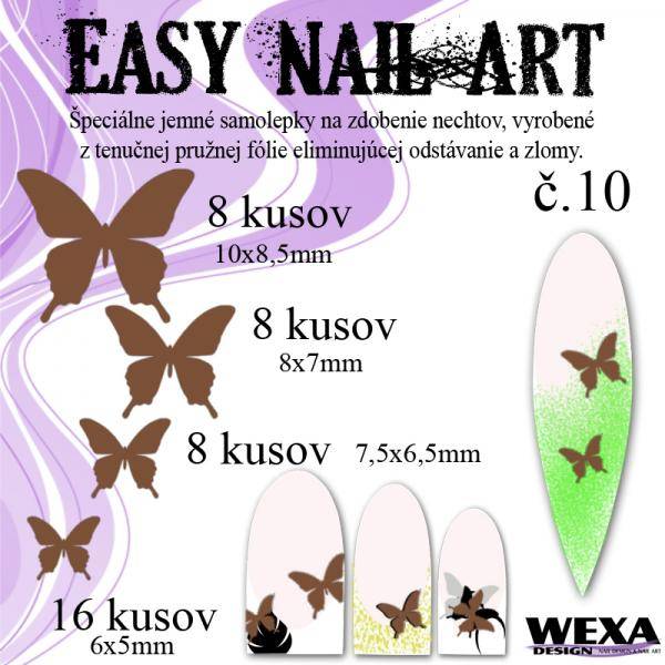 Easy Nail Art č. 10 - hnedá