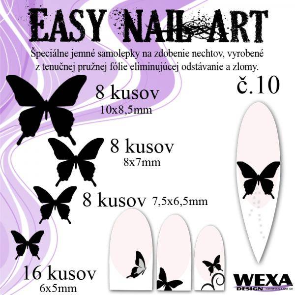 Easy Nail Art č. 10 - čierna