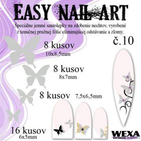 Easy Nail Art č. 10 - strieborná